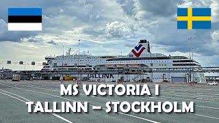 Ferry trip from Tallinn to Stockholm by MS Victoria I. 4K