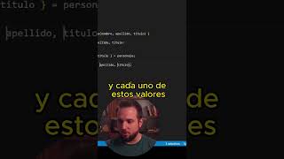 Tip de JavaScript: Desestructuración en 1 minuto, tu código mas limpio #shorts #tutorial