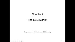 [Eng/CFA ESG Certificate] Chapter2. The ESG Market