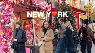 [4K]🇺🇸NYC Walk🎄🎀Holiday Season in West Village & Christmas Tree Shop | Nov 2023