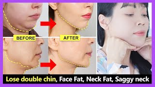 Easy Face exercise | Double chin removal, Face Fat, Neck Fat, Saggy neck and jowls | Look younger
