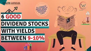 Top 6 Dividend Stocks to buy with yields btw 9-10%. Safe High-yield for passive income & retirement🔥