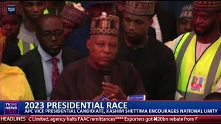 2023 Presidential race:APC unveils Kashim Shettima as Tinubu’s running mate amid opposition