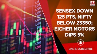 Sensex Slips 100 Pts, Nifty Below 23,400; Eicher Falls 5%, Apollo Hospitals 2% | Opening Bell