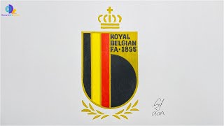 FOOTBALL #48: Drawing Belgium Football Federation Logo - Euro 2024 | 🇧🇪