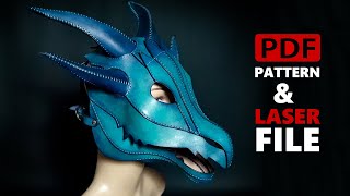 How To Make A Leather Therian Dragon Mask | PDF and SVG Leather Pattern