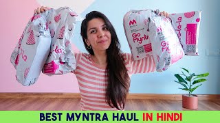 *EPIC* Shopping Challenge in Hindi! I try the CHEAPEST Items from Myntra - Try On Haul | Heli Ved