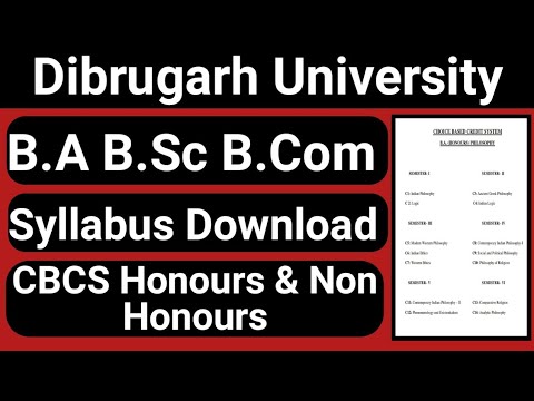 How To Download B.A B.Sc B.Com CBCS Honours & Non Honours Syllabus ...