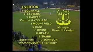 EVERTON 1983-84 SEASON - Oxford United 1 Everton 1 - 18th January 1984