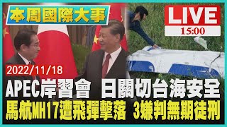 【1500 本周國際大事】APEC岸習會 日關切台海安全　馬航MH17遭飛彈擊落 3嫌判無期徒刑LIVE