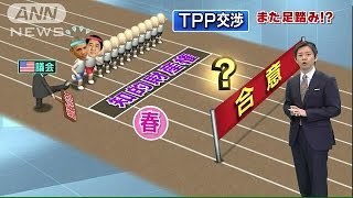 TPP足踏み　オバマ政権に交渉権限付与見通し立たず(15/03/04)