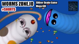 worms zone.io slither snake Mega kills #shorts