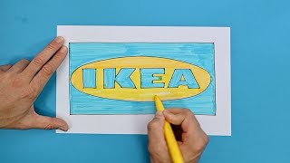 How to draw the Ikea Logo