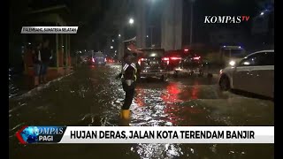 Hujan Deras, Jalan Kota Palembang Terendam Banjir