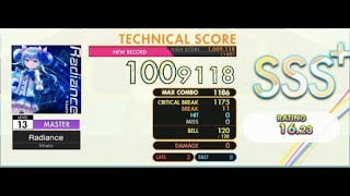 [オンゲキ] Nhato - Radiance (Master Lv. 13) ABFB SSS+ Rank【外部＋手元】