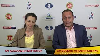 2019 Women's Candidates. Round 13. Kosteniuk analyses her game vs Gunina.