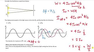 Worked examples: Intensity variation in double-slit | Wave Optics | Physics | Khan Academy