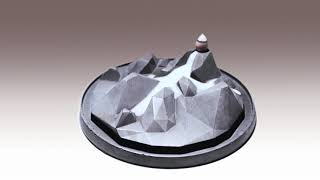 Kin Objects Valley of Fog Modern Concrete Incense Holder