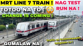 BAGONG TRAIN PARA SA MRT LINE 7 NAG TEST RUN NA ! GUMALAW NA ! Tandang Sora Station Commonwealth Ave