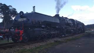 6029 steam engine at Eskbank NSW.  Fri 28th Sep 2018.