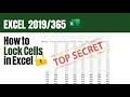 How to lock and unlock cells in an Excel spreadsheet - EXCEL 365/2019