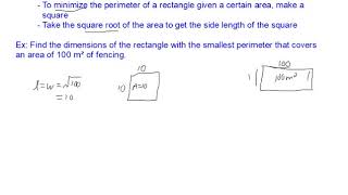 Optimizing Area & Perimeter
