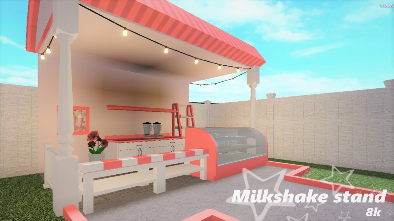 Bloxburg Milkshake Stand Build | Melauria - YouTube