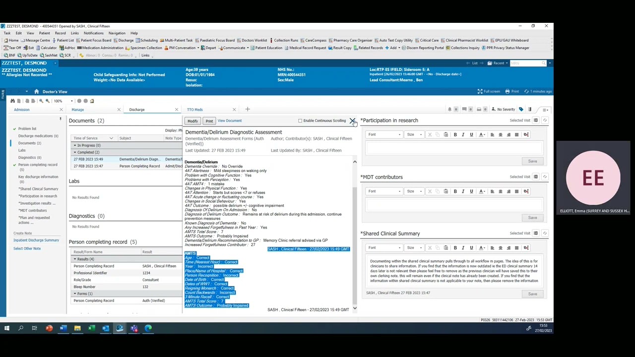 Discharge Summary - Create The Document - YouTube