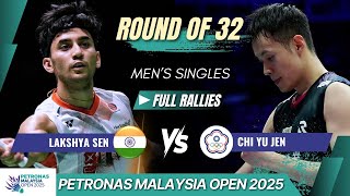 Lakshya Sen (IND) vs Chi Yu Jen (TPE) - R32 | PETRONAS Malaysia Open 2025