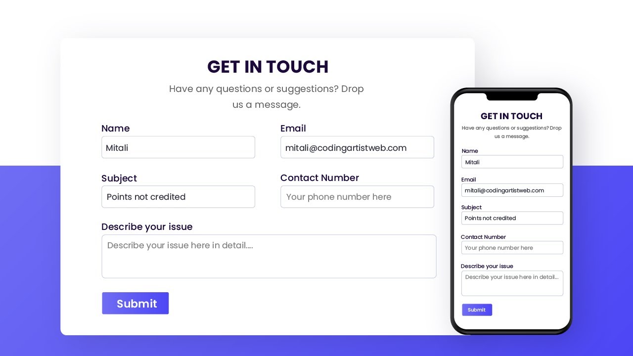 Responsive Form Without Media Queries Html Css Tutorial Responsive Form Without Media Queries Html Css Tutorial