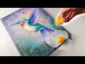 PAINTING with EGGS?? Colourful Hummingbird Art YOU Can Try! | AB Creative Tutorial