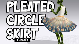 EASY - Make a Pleated Circle Skirt in Clo3D