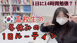 東京大学を目指してる韓国の高校生の冬休みの1日ルーティン