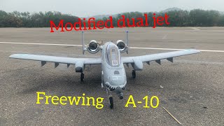 Freewing A-10 Modified twin jet engine test flight