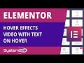 Elementor Hover Effects Video With Text On Hover 👍