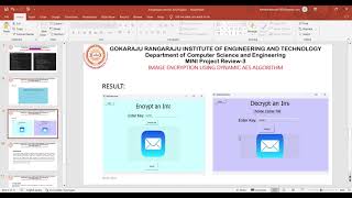Image Encryption and Decryption using Dynamic AES algorithm #AES #RSA #GRIET
