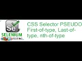 Selenium Class 30: CSS Selector | First of type, last of type, nth of type