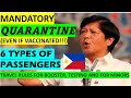 MANDATORY QUARANTINE FOR THESE 6 TYPES OF PASSENGERS | UPDATED RULES FOR BOOSTER, TESTING AND MINORS