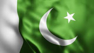 National Flag of Pakistan - Pakistani Flag Loop Animation - Realistic Fabric Flag of Pakistan