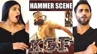 HAMMER SCENE REACTION! | KGF | *KANNADA* | Yash | Srinidhi Shetty | Prashanth Neel | REVIEW!