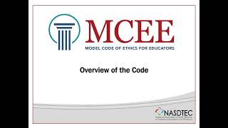 Model Code of Ethics for Educators Overview