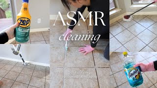 Satisfying ASMR Grout Cleaning & Mopping | Cleaning Motivation