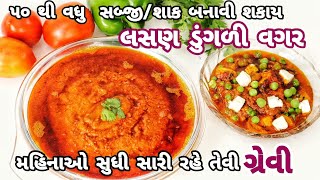 લસણ ડુંગળી વગરની આ ગ્રેવીમાં તે વળી શું હશે કે આટલા બધા શાક બને, Gravy for 50 Punjabi Sabji