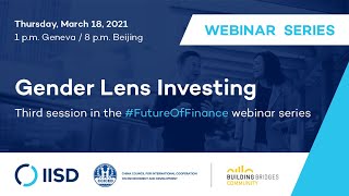 The Future of Finance | Session 3: Gender Lens Investing