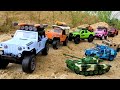 Rescue cars from tanks with police cars - Toy car story