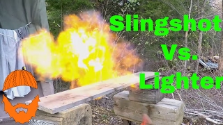 Slingshot targets that go boom 3 ( lighters)