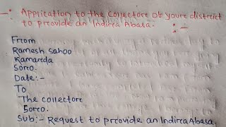 Application for Indira Abasa to the Collector ||#acquireknowledge || #handwriting