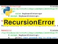 RecursionError | Python | Tutorial