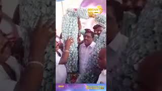 7அடி உயரத்தில் 70 ஆயிரம் ரூபாய் பணத்தால் மாலை | 7 feet high garland with 70 thousand rupees cash