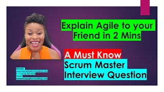 Explain Agile to Your Friend in 2 Minutes | Scrum Master | Agile Coach | Interview Question | How to